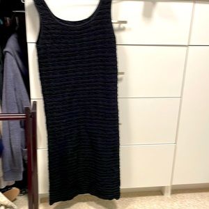 Tees By Tina Black Tank Ruched Stretches Dress One Size fits Most